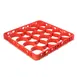 Carlisle REW20SC24 OptiClean™ NeWave™ Glass Rack Extender, Full-Size 20-Compartment, Double-Wall Reinforced Polypropylene, Textured Orange Finish, Positive Stacking, Four-Way Tracking, BPA Free, Made in USA 1 image