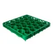 Carlisle REW30LC09 OptiClean NeWave Glass Rack Extender, Full-Size 30-Compartment, Double-Wall Reinforced Polypropylene, Textured Green Finish, 4.75" Inside Height, Positive Stacking & Four-Way Tracking 1 image