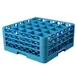 Carlisle RG25-314 OptiClean™ 25-Compartment Dishwasher Glass Rack, 3 Extenders, Blue Polypropylene, Textured Finish, 7-7/8" Height, Double-Wall, Quick Draining, NSF 1 image