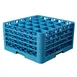 Carlisle RG25-414 Dishwasher Glass Rack, 25‑Compartment Blue Polypropylene, Quick Drain, Handles 1 image