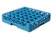 Carlisle RG3614 Dishwasher Glass Rack, Blue Polypropylene, 36 Compartments (2‑15/16" x 2‑15/16"), Double‑Wall, Quick‑Drain, Comfort Curve Handles, Holds Glasses up to 2‑11/16" Dia, 3‑1/4" Height 1 image