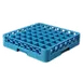 Carlisle RG4914 OptiClean™ 49-Compartment Glass Rack (2-3/8" x 2-3/8"), Holds Up to 2-1/8" Diameter, 3-1/4" Height, Double-Wall, Quick Draining, Positive Stacking, Four-Way Tracking, Comfort Curve Handles, Polypropylene, Textured Finish, Blue, NSF 1 image