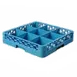 Carlisle RG914 Dishwasher Glass Rack, 9‑Compartment Blue, 5‑9/16" dia, 3‑1/4" height, Quick Drain 1 image