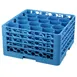 Carlisle RW20-314 OptiClean™ NeWave™ Glass Rack with 20 Rounded Compartments, 3-9/16" Diameter Capacity, 10-1/4" Height, Blue Polypropylene Textured Finish, Double-Wall Construction, 4 Sure-Lock Extenders, NSF & BPA Free 2 image