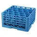 Carlisle RW20-314 OptiClean™ NeWave™ Glass Rack with 20 Rounded Compartments, 3-9/16" Diameter Capacity, 10-1/4" Height, Blue Polypropylene Textured Finish, Double-Wall Construction, 4 Sure-Lock Extenders, NSF & BPA Free 1 image