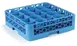 Carlisle RW2014 OptiClean™ NeWave™ Full‑Size Dishwasher Glass Rack, Blue Polypropylene, 20 Rounded Compartments, 5.5" Height, Double‑Wall, Quick Draining, Four‑Way Tracking Handles 1 image