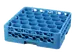Carlisle RW3014 OptiClean™ NeWave™ Full‑Size Dishwasher Glass Rack, Blue Polypropylene, 30 Rounded Compartments, 2‑7/8" Diameter, Double‑Wall Quick Drain, Four‑Way Tracking Handles 1 image