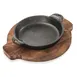 Concasse MCACCCOM04 Cheese Server Cast Iron Platter 5" with Ears Handle for Fajita Skillets 1 image