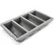 Concasse MCC52654 4-Compartment Cutlery Bin with Grey Plastic Bins, Black/Cherry Finish - Utensil Organizer for Kitchen Storage 1 image