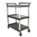 Concasse MCC95004 Service Cart, 3 Shelves, 33-1/4"W X 17"D X 37-1/2"H, Grey Metal Utility Cart 1 image