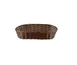 Concasse MCCETA090403C Oval Woven Plastic Serving Basket, 9" x 4½" D x 3¼" H, Brown Food Tray 1 image