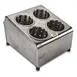 Concasse MCCUAI04 4-Compartment Stainless Steel Utensil Holder with Cutlery Bin, Black/Cherry Finish 1 image