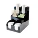 Concasse MCEQORGV3 Plastic Cup and Lid Organizer, 3-Level, 2-Row Transparent Polypropylene Build 1 image