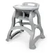 Concasse MCPERPP Plastic High Chair for Kids - Gray Frame & Seat, Durable Restaurant Seating Design 1 image