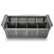 Concasse MCRACES08 Cutlery Organizer with Half Basket, Black/Cherry, Utensil Holder with Compartments for Flatware Storage 1 image