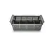Concasse MCRACES08A Cutlery Bin with Half Basket, Handles, and Compartments - Black/Cherry Finish 1 image