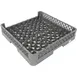 Concasse MCRACPL64 Open Dishwasher Rack, 20" x 20" with 64 Compartments, Black Full-Size Commercial Restaurant Dish and Flatware Storage Rack 1 image