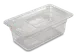 Concasse MCTAP1300 Clear Polycarbonate Pan Cover, 1/3 Size, Slotted, Flat Spoon Notched Lid 1 image