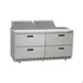 Delfield D4448NP-12 48" 2-Section Sandwich/Salad Prep Table, 4-Drawer, 12 Pans, Stainless Steel 3 image