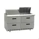 Delfield D4448NP-12 48" 2-Section Sandwich/Salad Prep Table, 4-Drawer, 12 Pans, Stainless Steel 2 image