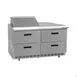 Delfield D4448NP-8 48" 2-Section Sandwich and Salad Prep Table, 4 Drawers, 8 Pans, Stainless Steel 2 image