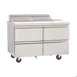 Delfield D4460NP-24M 60" 2-Section Mega Top Sandwich Prep Table, 4 Drawers, 24 Pans 1 image