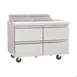 Delfield D4464NP-18M 64" 2-Section Mega Top Sandwich Prep Table, 18 Pans, 4 Drawers, Stainless Steel 2 image