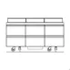 Delfield D4472NP-18 72" 3-Section Sandwich/Salad Prep Table, 6-Drawers, 18 Pans, Stainless Steel 2 image