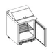 Delfield ST4427NP-6 27" 1-Door Sandwich and Salad Prep Table, 6 Pans, 8.2 cu. ft. 2 image