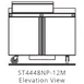 Delfield ST4448NP-12M 48" 2-Door Mega Top Sandwich and Salad Prep Table, 12 Pans 2 image