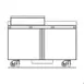 Delfield ST4460NP-12M 60" 2-Door Mega Top Sandwich and Salad Prep Table, 12 Pans, Stainless Steel 3 image