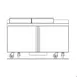 Delfield ST4464NP-12 64" 2-Door Sandwich and Salad Prep Table, 12 Pans, 21.6 cu. ft. 2 image