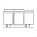 Delfield ST4472NP-12 72" 3-Door Sandwich and Salad Prep Table, 12 Pans, Stainless Steel 3 image