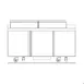 Delfield ST4472NP-24M 72" 3-Door Mega Top Sandwich and Salad Prep Table, 24 Pans 3 image