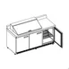 Delfield ST4472NP-24M 72" 3-Door Mega Top Sandwich and Salad Prep Table, 24 Pans 4 image