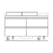 Delfield STD4464NP-12 64" 2-Section Sandwich and Salad Prep Table, 4 Drawers, 12 Pans, Stainless Steel 2 image