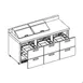 Delfield STD4472NP-12 72" 6-Drawer Sandwich and Salad Prep Table, 12 Pans, Stainless Steel 2 image