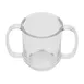 Dinex DXSN-103-CL Clear Tritan 8 oz Plastic Mug, Double‑Sided Handles, Dishwasher Safe - 12/Case 1 image