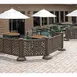 Grosfillex US963423 3-Panel Interlocking Outdoor Fence, Brown Commercial Patio Fencing Panels 2 image