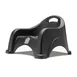 Koala KB328-02 Plastic Restaurant Booster Chair, 16-1/4"W x 11-1/2"D x 7-1/2"H, Black, Microban Antimicrobial, High Density Polyethylene, ASTM Certified 1 image