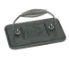 Lodge LGP3 Grill Press, 6 3/4" x 4 1/2", Cast Iron, Hammered Finish, Cool Grip Spiral Handle 1 image