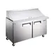 Norpole NE2R-SWMT 48" 2-Door Mega Top Sandwich and Salad Prep Table, 18 Pans 1 image