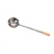 Town 32905 Wok Ladle, 18-1/2"L, 5-1/4"x4" bowl, stainless steel, wood handle 1 image