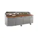 La Rosa L-14192-32 92" Refrigerated Pizza Prep Table, 4-Section, 3-Door, 16 Gauge Stainless Steel, 12 Pans 1 image