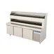 Randell 8396D-290 96" 3 Doors Refrigerated Pizza Prep Table, (25) 1/3 Size Pans 1 image