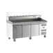 Coldline PDR-80-SG 80" Refrigerated Pizza Prep Table, 3 Doors, 9 Pans 1 image