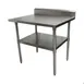 BK Resources CVTR5-2424 24" Open Base Work Table, Stainless Steel Base / 5" Backsplash 5 image
