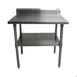 BK Resources CVTR5-2424 24" Open Base Work Table, Stainless Steel Base / 5" Backsplash 6 image