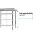 BK Resources CVTR5-2424 24" Open Base Work Table, Stainless Steel Base / 5" Backsplash 8 image