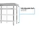 BK Resources CVTR5-3024 30" Open Base Work Table with Undershelf - 5" Backsplash / 16 Gauge Top 7 image